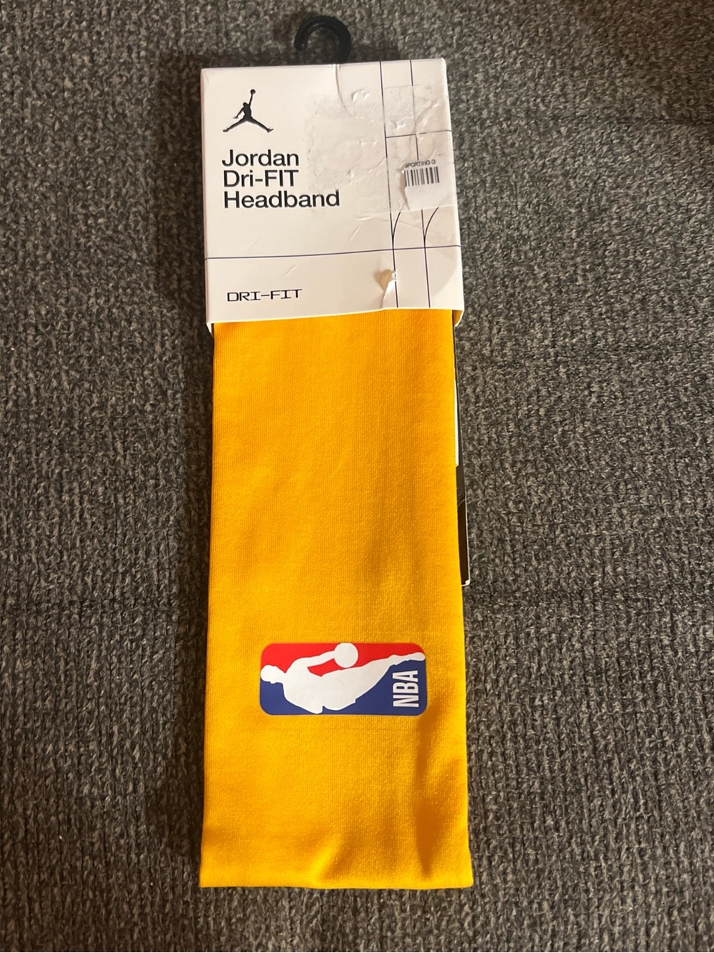Nike Jordan NBA Warriors Pacers Lakers Team Issue Yellow Dri-Fit Headband